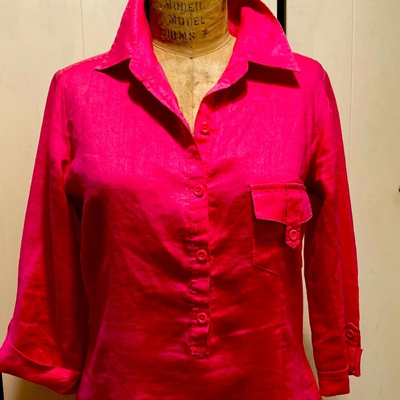 Long Linen Blouse - Picture 1 of 5